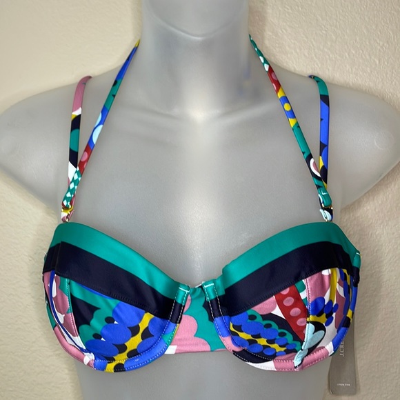 J Crew Ratti Kaleidoscope Bikini Top 32B NWT - Picture 2 of 9